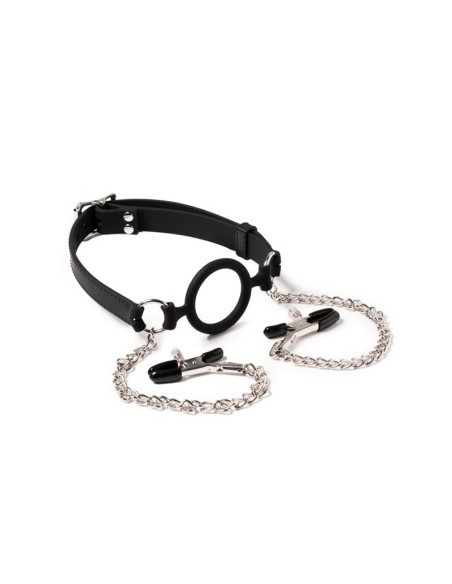 Mordaza de aro con Pinzas Pezones