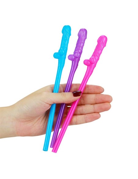 Pajitas Pene Vario Color Pack de 9 Pajitas Pene Vario Color Pack de 9