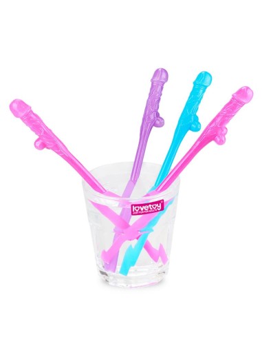 Pajitas Pene Vario Color Pack de 9