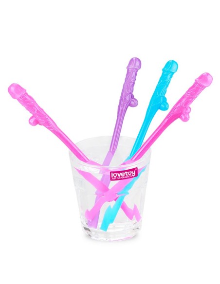 Pajitas Pene Vario Color Pack de 9 Pajitas Pene Vario Color Pack de 9