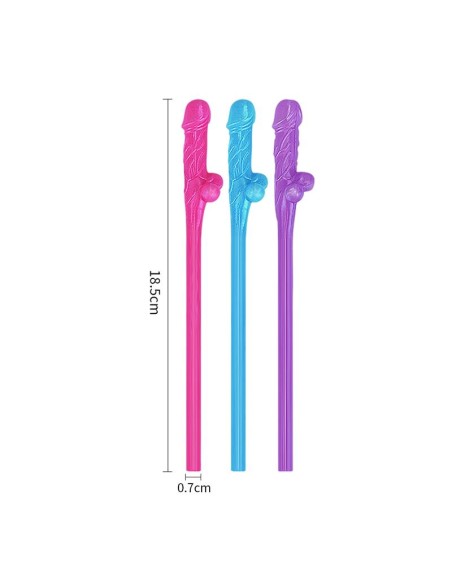 Pajitas Pene Vario Color Pack de 9 Pajitas Pene Vario Color Pack de 9