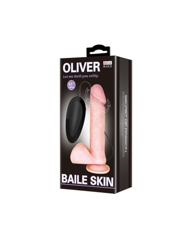 Oliver Dildo Realista con Vibracion y Rotacion Control Remoto