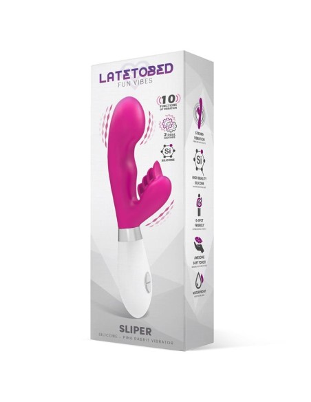 Sliper Vibrador Conejito Silicona Rosa