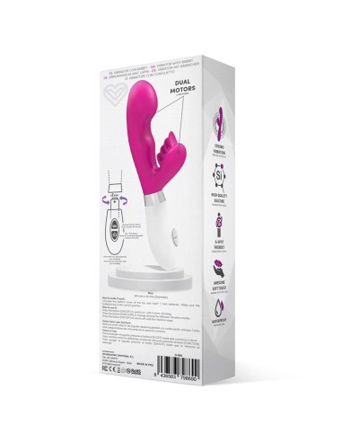 Sliper Vibrador Conejito Silicona Rosa