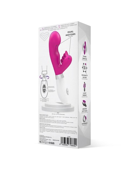 Sliper Vibrador Conejito Silicona Rosa