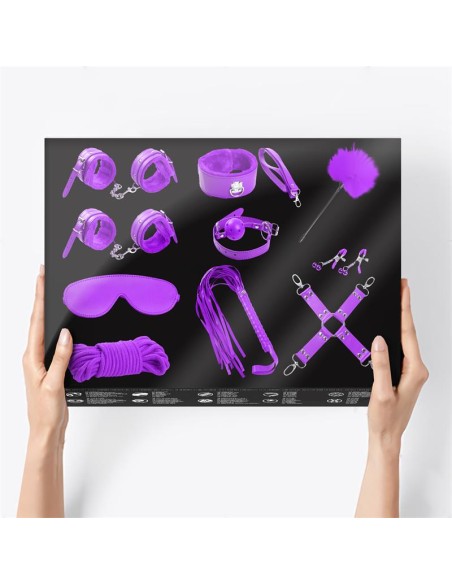 Set Bondage de 10 Piezas Purpura Set Bondage de 10 Piezas Purpura