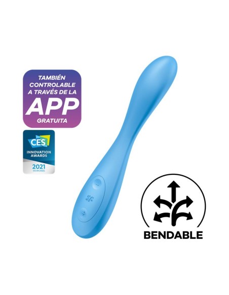 Vibrador G Spot Flex 4 con APP Satisfyer Connect Azul Vibrador G Spot Flex 4 con APP Satisfyer Connect Azul