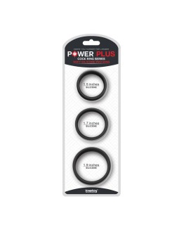 Pack de 3 Anillos para el Pene Power Ring Negro 2