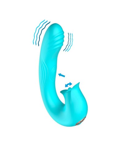Hydra Vibrador con Pulsacion y Lengua Estimuladora de Clitoris 3 Motores USB