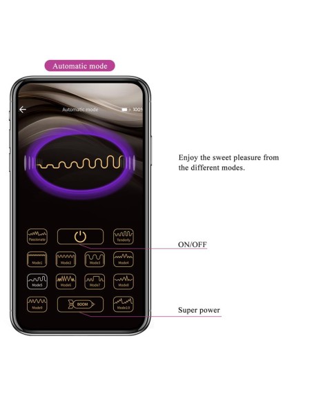 Ethan Vibrador con APP Purpura