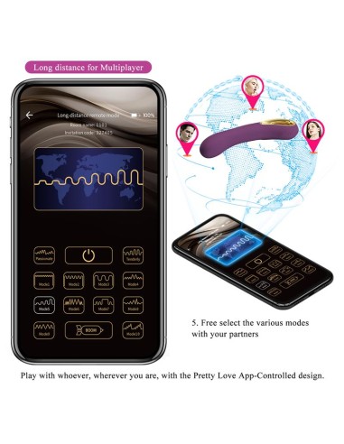 Ethan Vibrador con APP Purpura