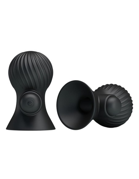 Funda para los Pezones con Vibracion Negro
