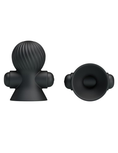 Funda para los Pezones con Vibracion Negro