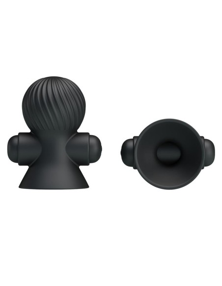 Funda para los Pezones con Vibracion Negro