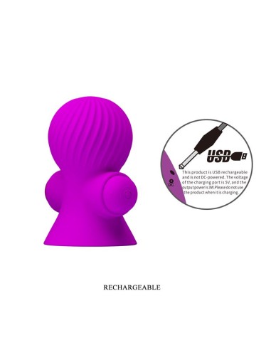 Funda para los Pezones con Vibracion Rosa