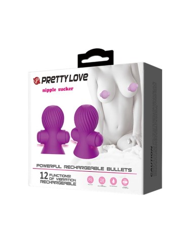 Funda para los Pezones con Vibracion Rosa