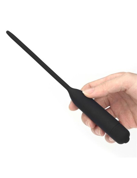 Dilatador de Uretra con Vibracion Negro