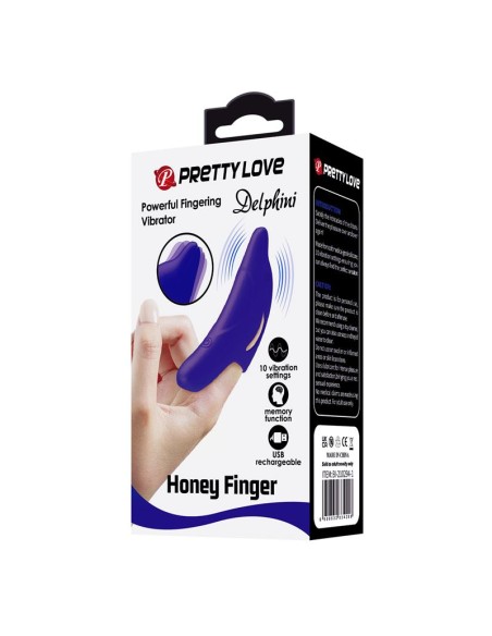 Estimulador de Dedo con Vibracion Delphini Honey Estimulador de Dedo con Vibracion Delphini Honey