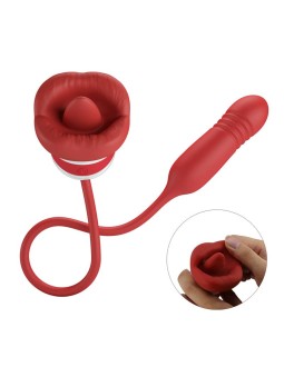 Estimulador de Boca Lameteo y Bala Vibradora con Thrusting Ashlyn 2