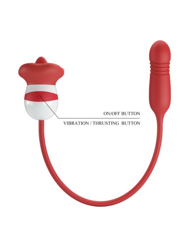 Estimulador de Boca Lameteo y Bala Vibradora con Thrusting Ashlyn