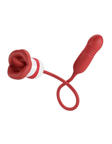 Estimulador de Boca Lameteo y Bala Vibradora con Thrusting Ashlyn