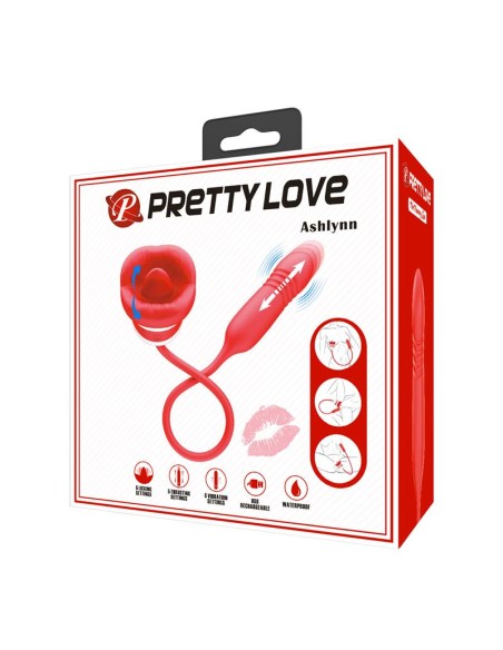 Estimulador de Boca Lameteo y Bala Vibradora con Thrusting Ashlyn