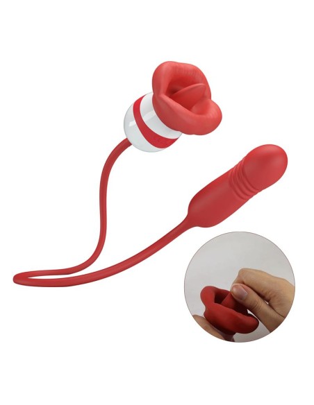 Estimulador de Boca Lameteo y Bala Vibradora con Thrusting Ashlyn