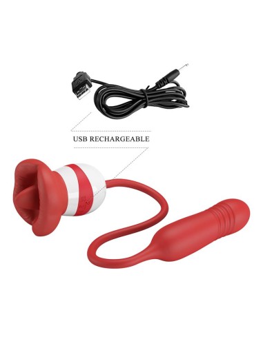 Estimulador de Boca Lameteo y Bala Vibradora con Thrusting Ashlyn