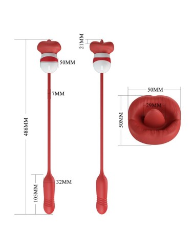 Estimulador de Boca Lameteo y Bala Vibradora con Thrusting Ashlyn