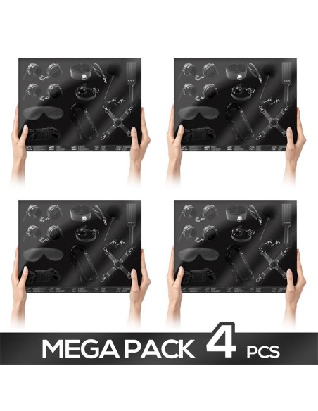 Pack de 4 Set Bondage 11 Piezas Negro