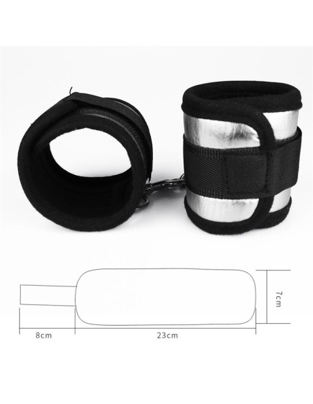 Esposas Velcro Negro y Plateado Esposas Velcro Negro y Plateado