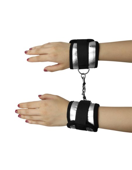 Esposas Velcro Negro y Plateado Esposas Velcro Negro y Plateado