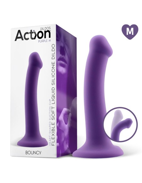 Bouncy Dildo Silicona Liquida Hiper Flexible 7 18 cm Talla M Purpura Bouncy Dildo Silicona Liquida Hiper Flexible 7 18 cm Talla M Purpura