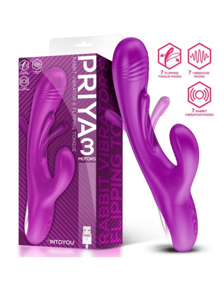 Priya Vibrador con Lengua con Movimiento Flipping