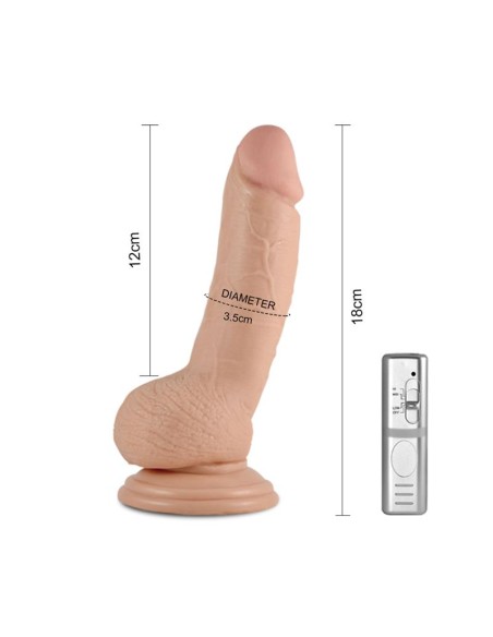 Dildo Real Extreme con Vibracion 7 Natural Dildo Real Extreme con Vibracion 7 Natural