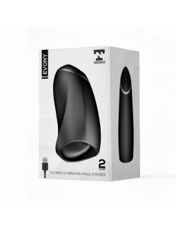 Evony Masturbador Masculino Sexo Oral Succion y Vibracion 2 Motores USB Silicona 2