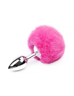 Plug Anal con Pompon Rosa Talla S