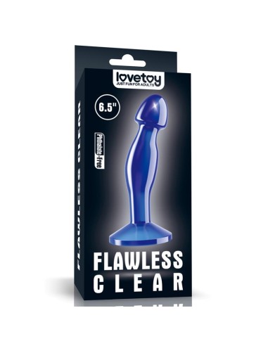 Plug Anal Flawless Azul Transparente 65