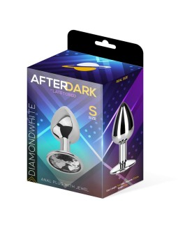 Plug Anal con Joya Color Blanco Diamante Talla S Aluminio 2