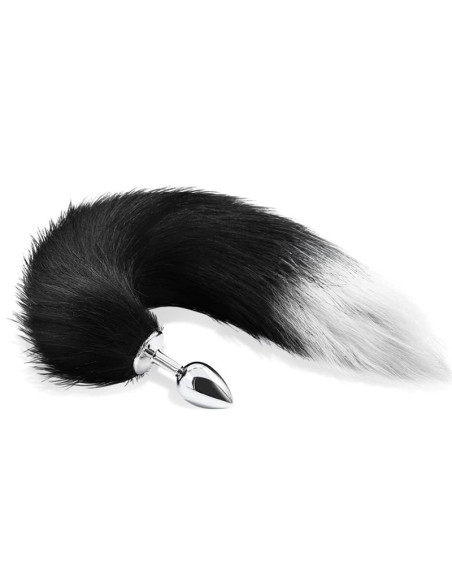Plug Anal con Cola de Zorro Negro y Blanco Plug Anal con Cola de Zorro Negro y Blanco