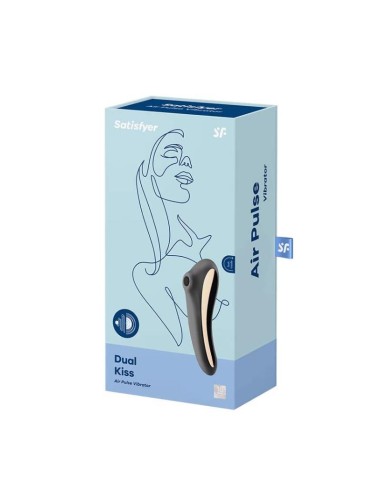 Dual Kiss Succionador y Vibrador 2 en 1 Negro