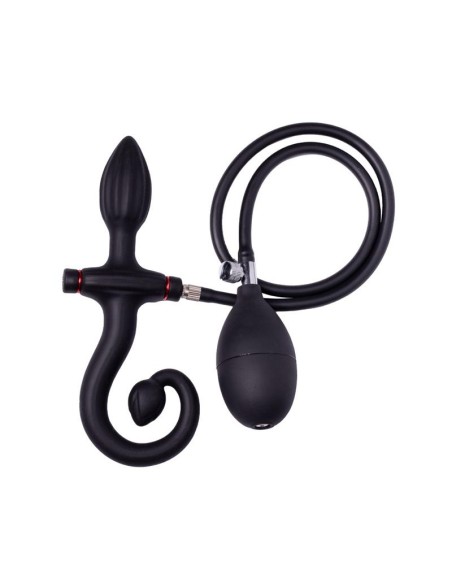 Plug Anal Inflable con Bomba Negro Plug Anal Inflable con Bomba Negro