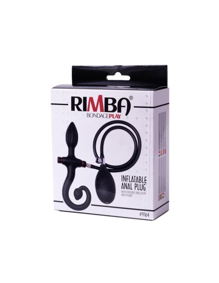 Plug Anal Inflable con Bomba Negro Plug Anal Inflable con Bomba Negro