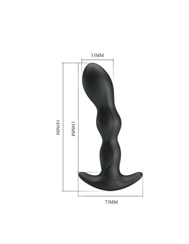Yale Plug Anal con Vibracion Negro