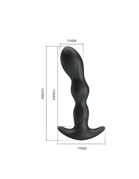 Yale Plug Anal con Vibracion Negro Yale Plug Anal con Vibracion Negro
