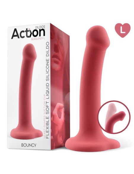 Bouncy Dildo Silicona Liquida Hiper Flexible 75 19 cm Talla L Burgundy Bouncy Dildo Silicona Liquida Hiper Flexible 75 19 cm Talla L Burgundy