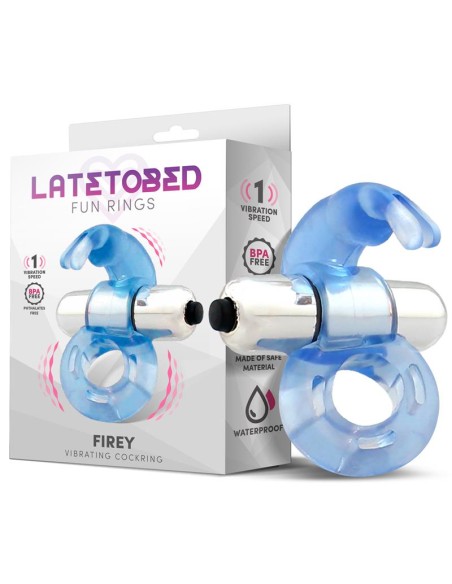 Firey Anillo Vibrador con Conejito Azul Firey Anillo Vibrador con Conejito Azul