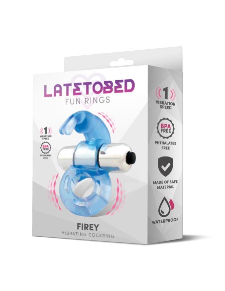 Firey Anillo Vibrador con Conejito Azul Firey Anillo Vibrador con Conejito Azul