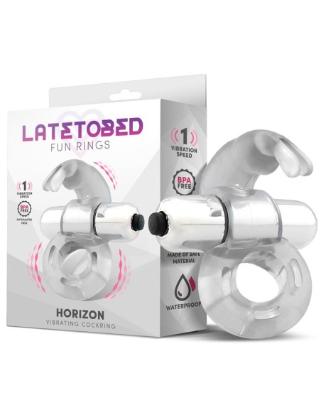 Horizon Anillo Vibrador con Conejito Transparente Horizon Anillo Vibrador con Conejito Transparente