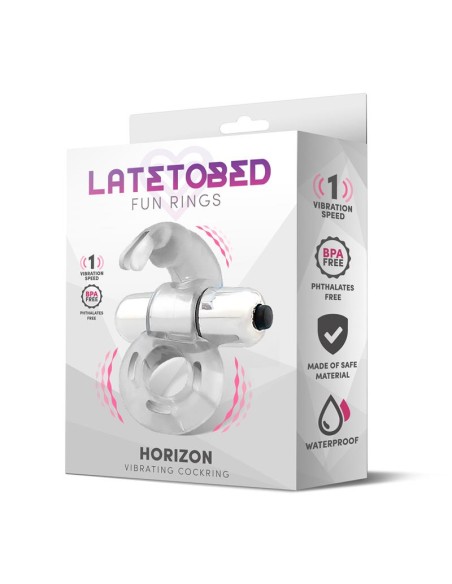 Horizon Anillo Vibrador con Conejito Transparente Horizon Anillo Vibrador con Conejito Transparente